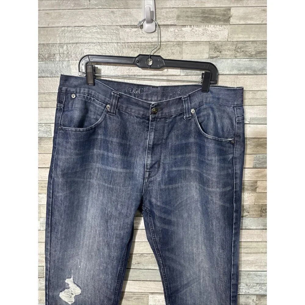 Men’s PD&C Denim Jeans Dark Wash Straight Leg Size 38X32